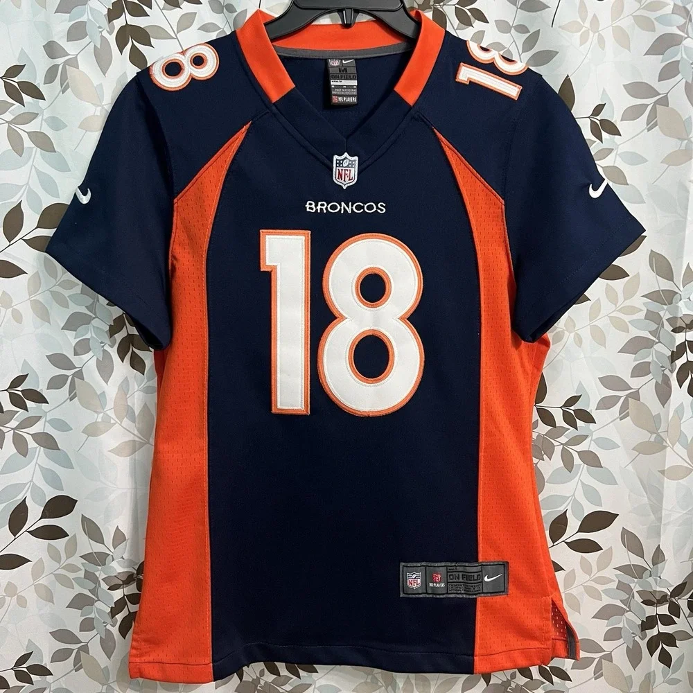 VINTAGE Peyton Manning Denver Broncos Women's M Blue Nike On Field Jersey